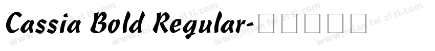 Cassia Bold Regular字体转换